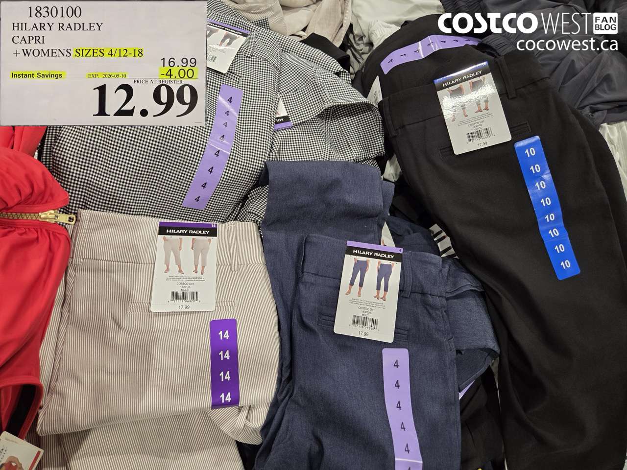 1830100 HILARY RADLEY CAPRI WOMENS SIZES 4/12-18 ($4.00 INSTANT SAVINGS EXPIRES ON 2026-05-10) $12.99