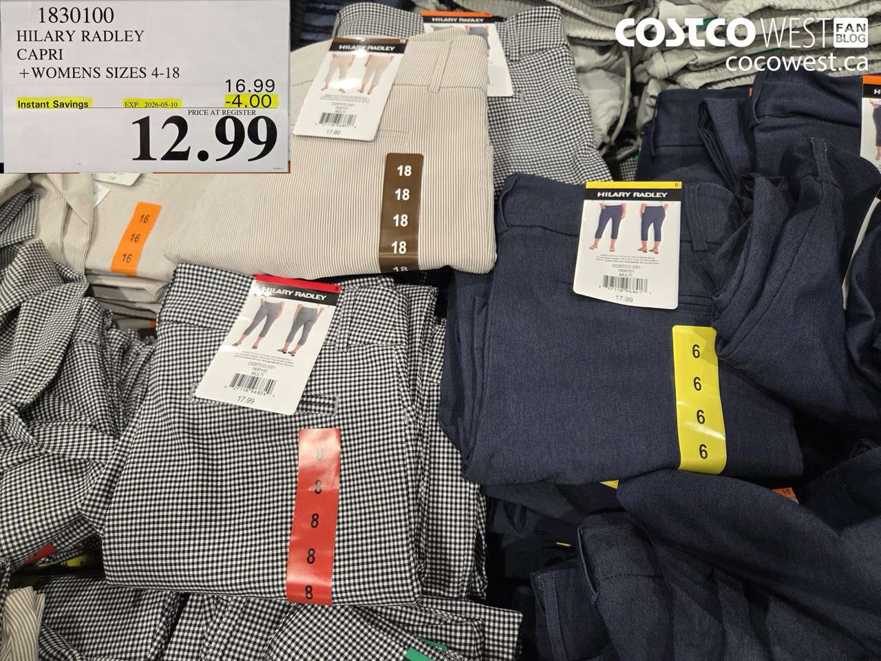 1830100 HILARY RADLEY CAPRI +WOMENS SIZES 4-18 ($4.00 INSTANT SAVINGS EXPIRES ON 2026-05-10) $12.99