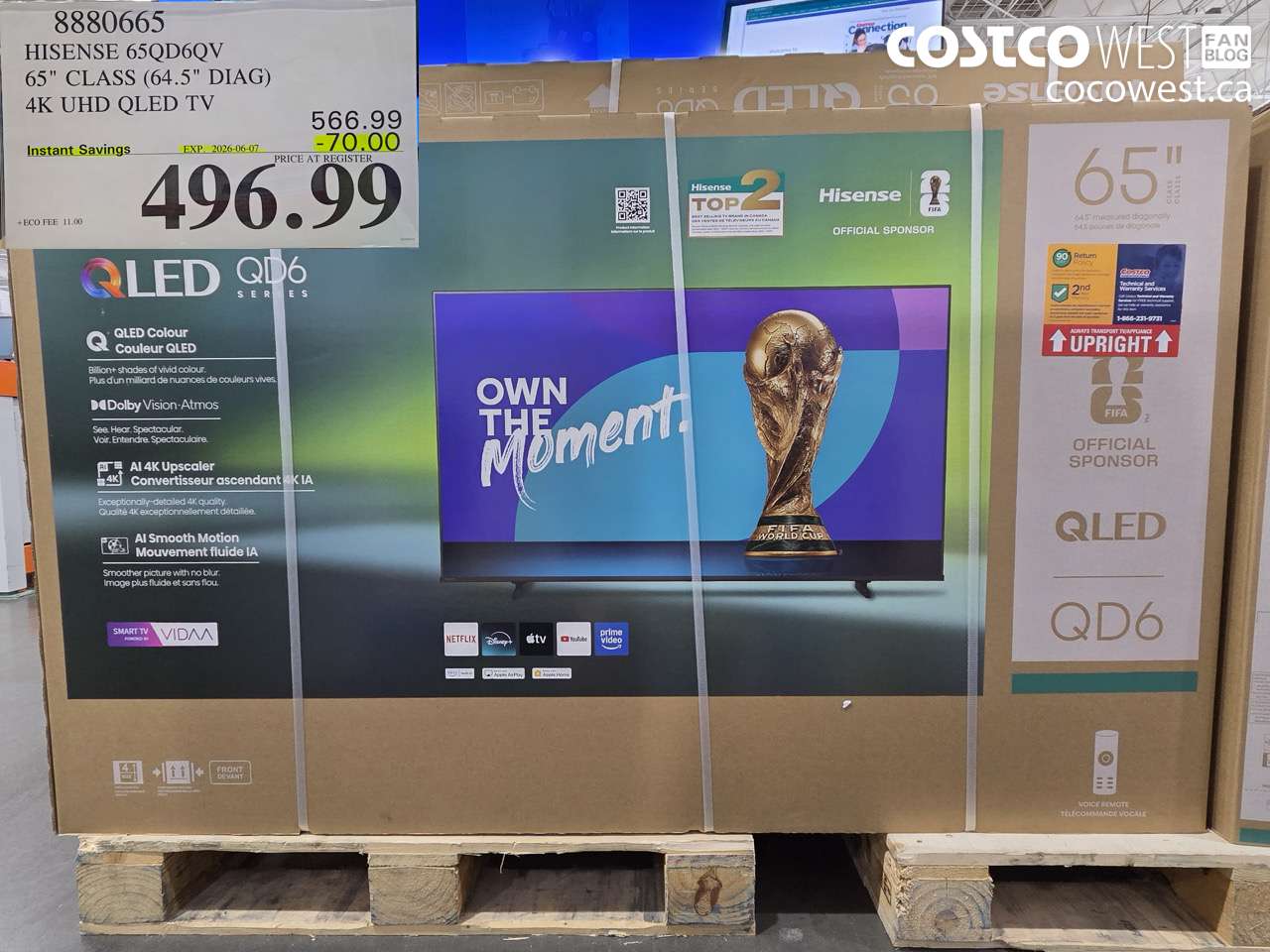 8880665 HISENSE 65QD6QV 65