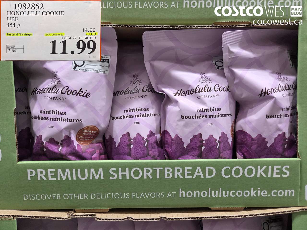 1982852 HONOLULU COOKIE UBE 454 G ($3.00 INSTANT SAVINGS EXPIRES ON 2026-05-17) $11.99