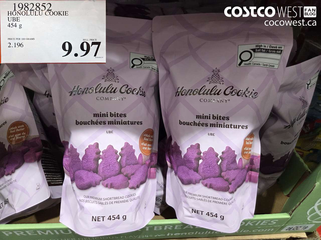 1982852 HONOLULU COOKIE UBE 454 G $9.97