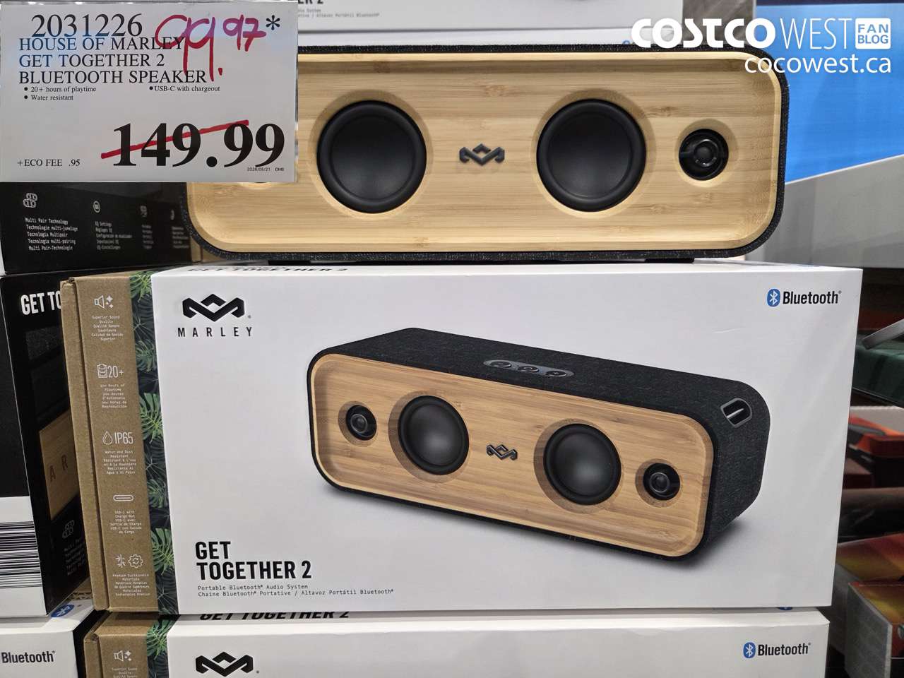 2031226 HOUSE OF MARLEY GET TOGETHER 2 BLUETOOTH SPEAKER $99.97