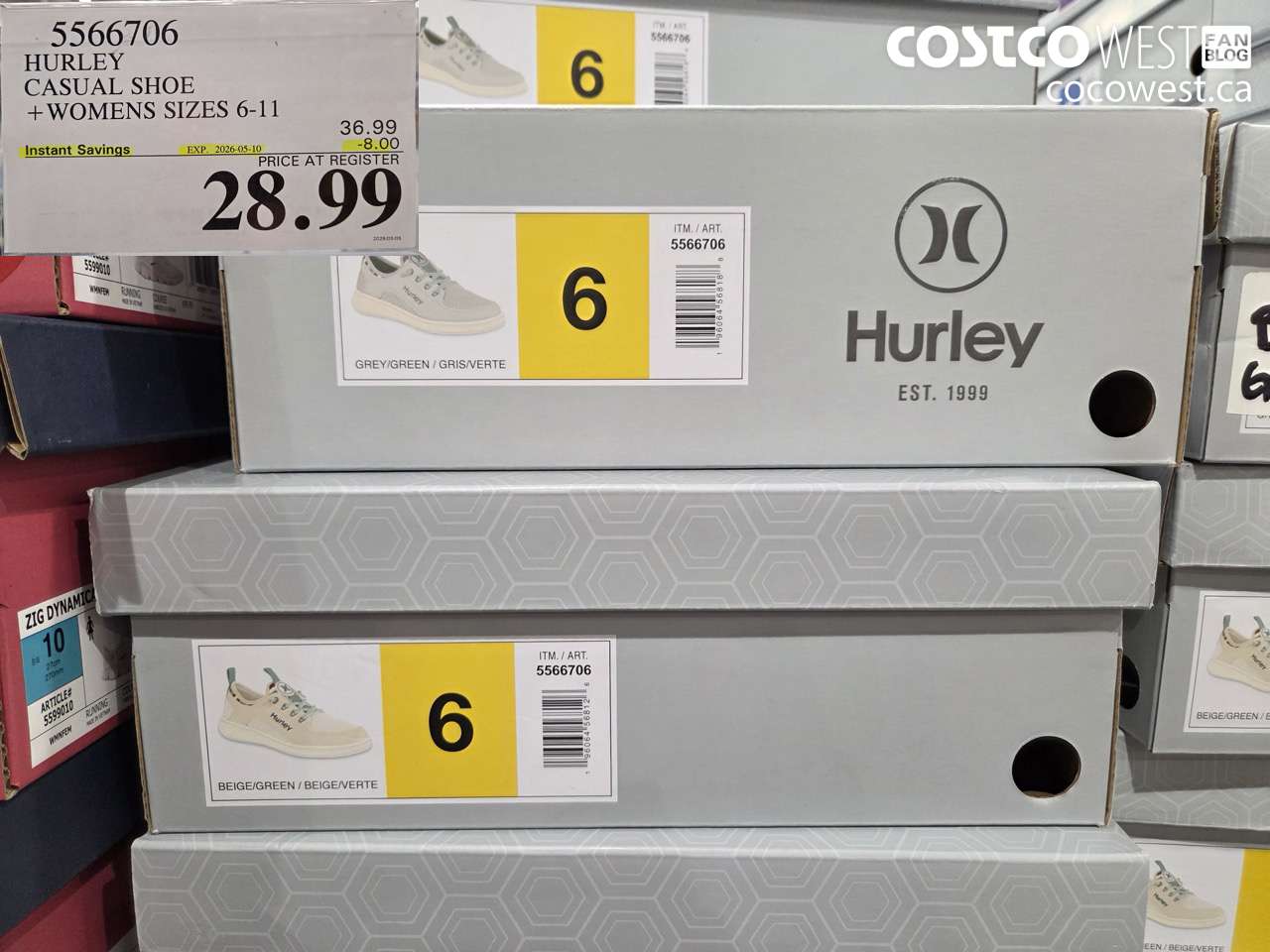 5566706 HURLEY CASUAL SHOE WOMENS SIZES 6-11 ($8.00 INSTANT SAVINGS EXPIRES ON 2026-05-10) $28.99
