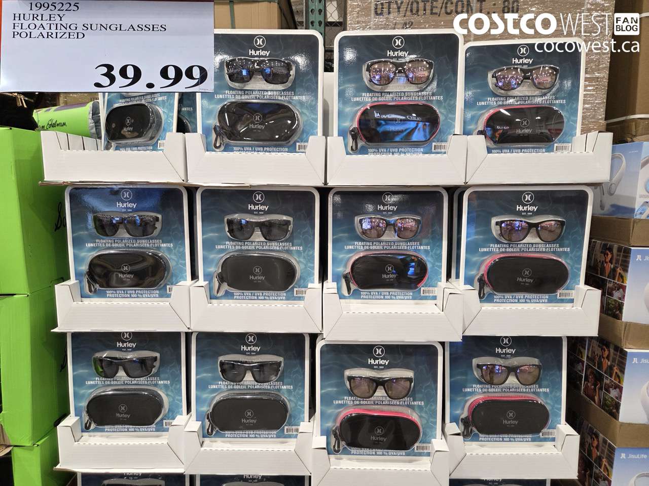 1995225 HURLEY FLOATING SUNGLASSES POLARIZED $39.99