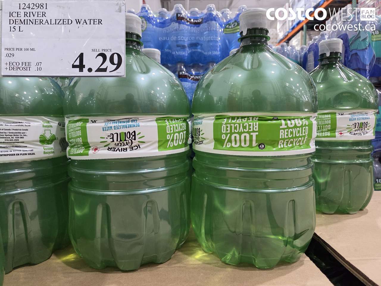 1242981 ICE RIVER DEMINERALIZED WATER 15 L $4.29