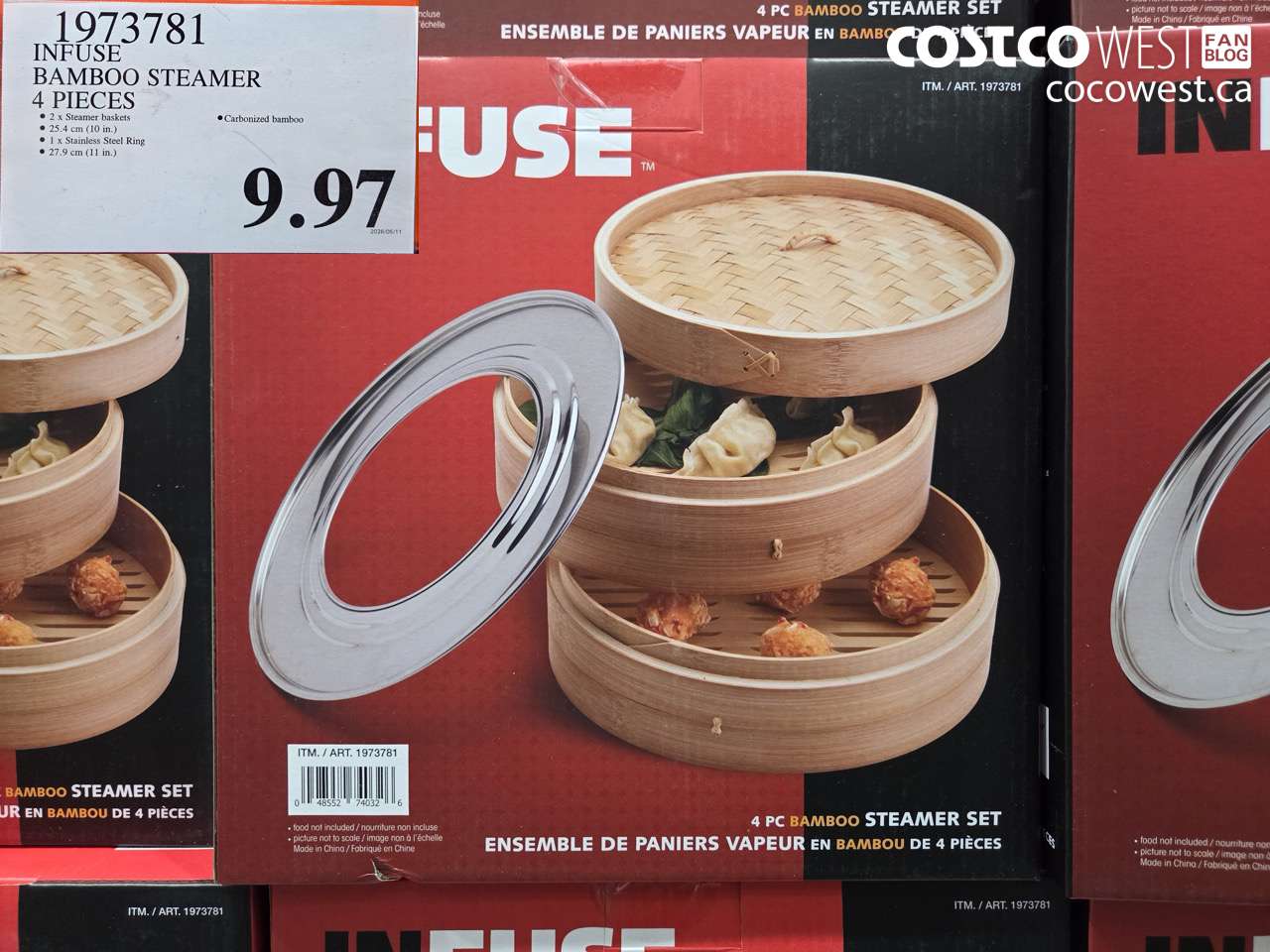 1973781 INFUSE BAMBOO STEAMER 4 PIECES $9.97