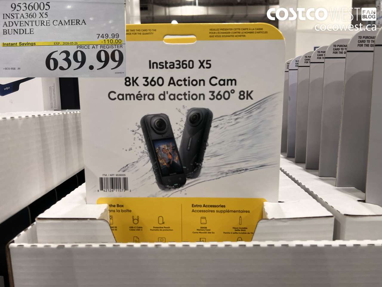 9536005 INSTA360 X5 ADVENTURE CAMERA BUNDLE ($110.00 INSTANT SAVINGS EXPIRES ON 2026-05-26) $639.99