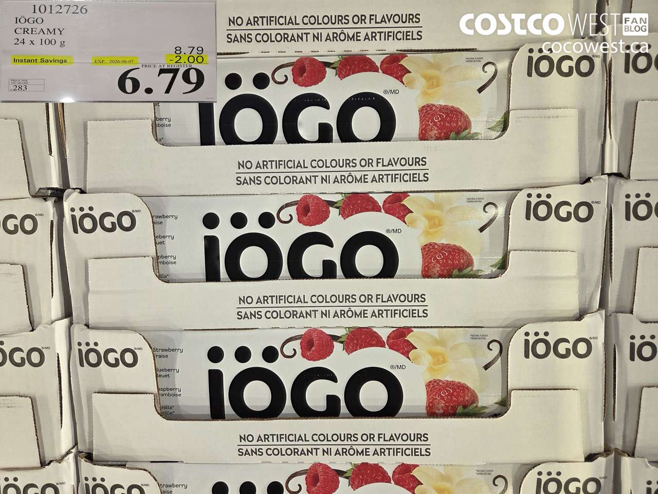 1012726 IÖGO CREAMY 24 X 100 G ($2.00 INSTANT SAVINGS EXPIRES ON 2026-06-07) $6.79