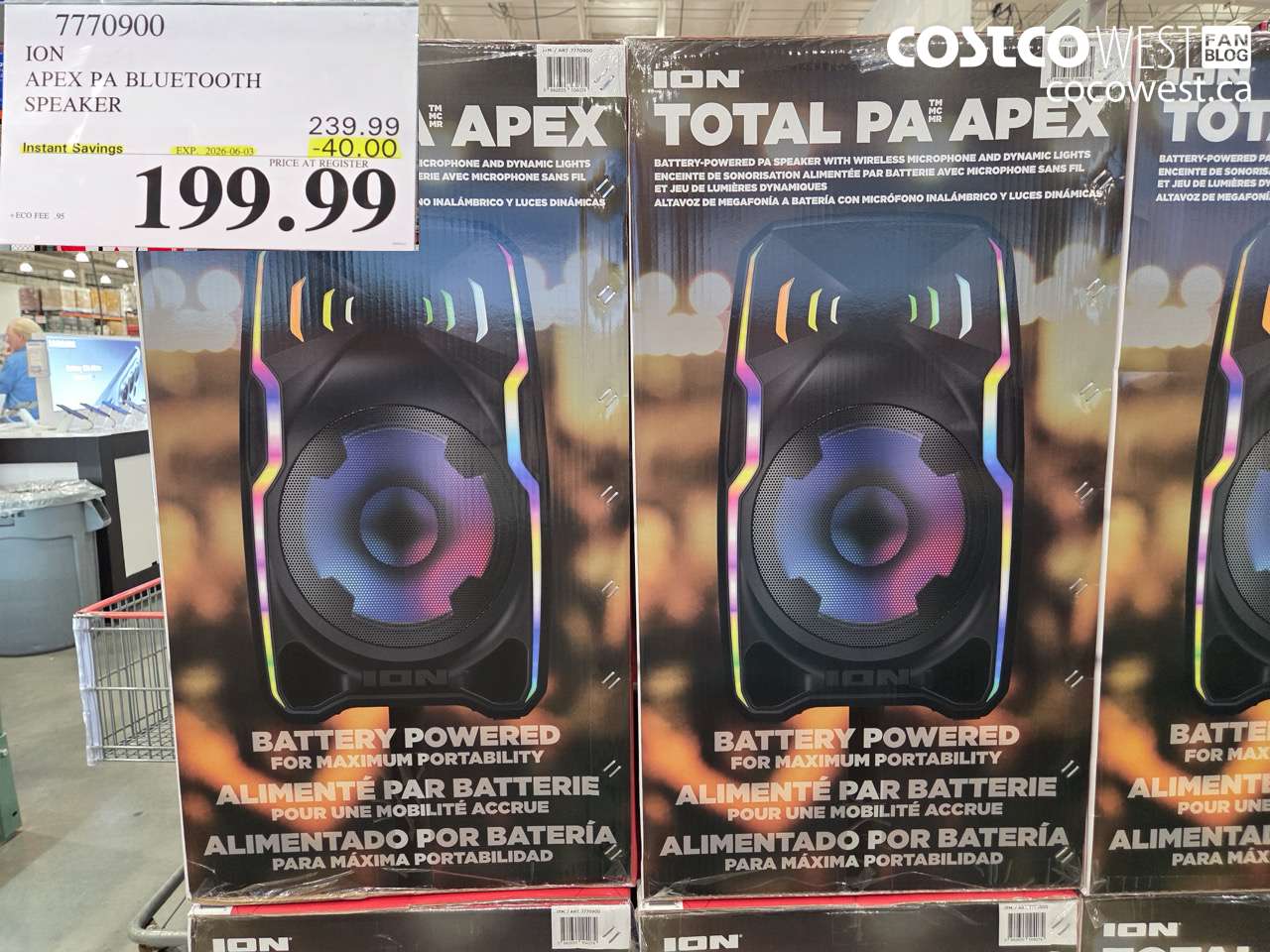 7770900 ION APEX PA BLUETOOTH SPEAKER ($40.00 INSTANT SAVINGS EXPIRES ON 2026-06-03) $199.99