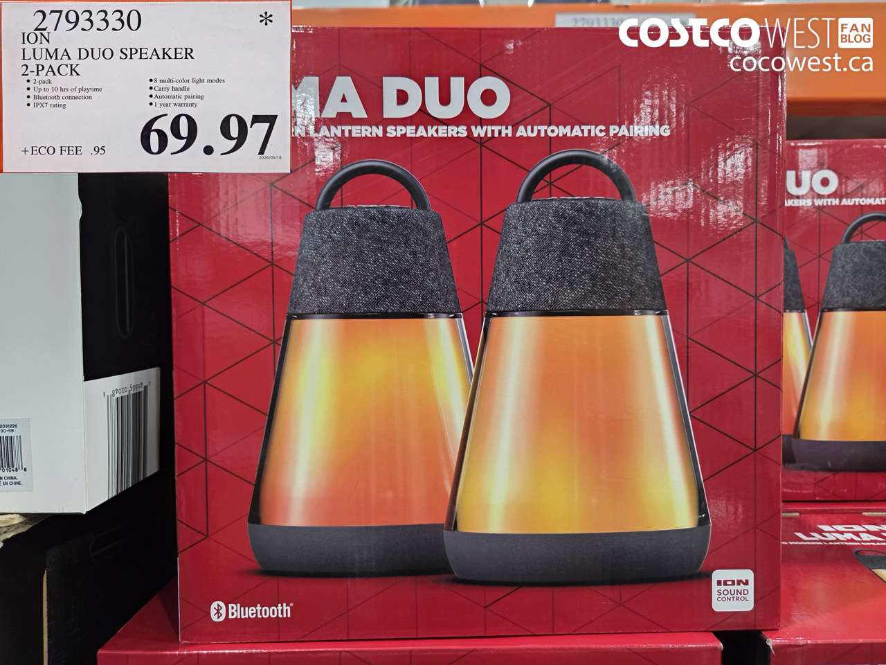 2793330 ION LUMA DUO SPEAKER 2-PACK $69.97