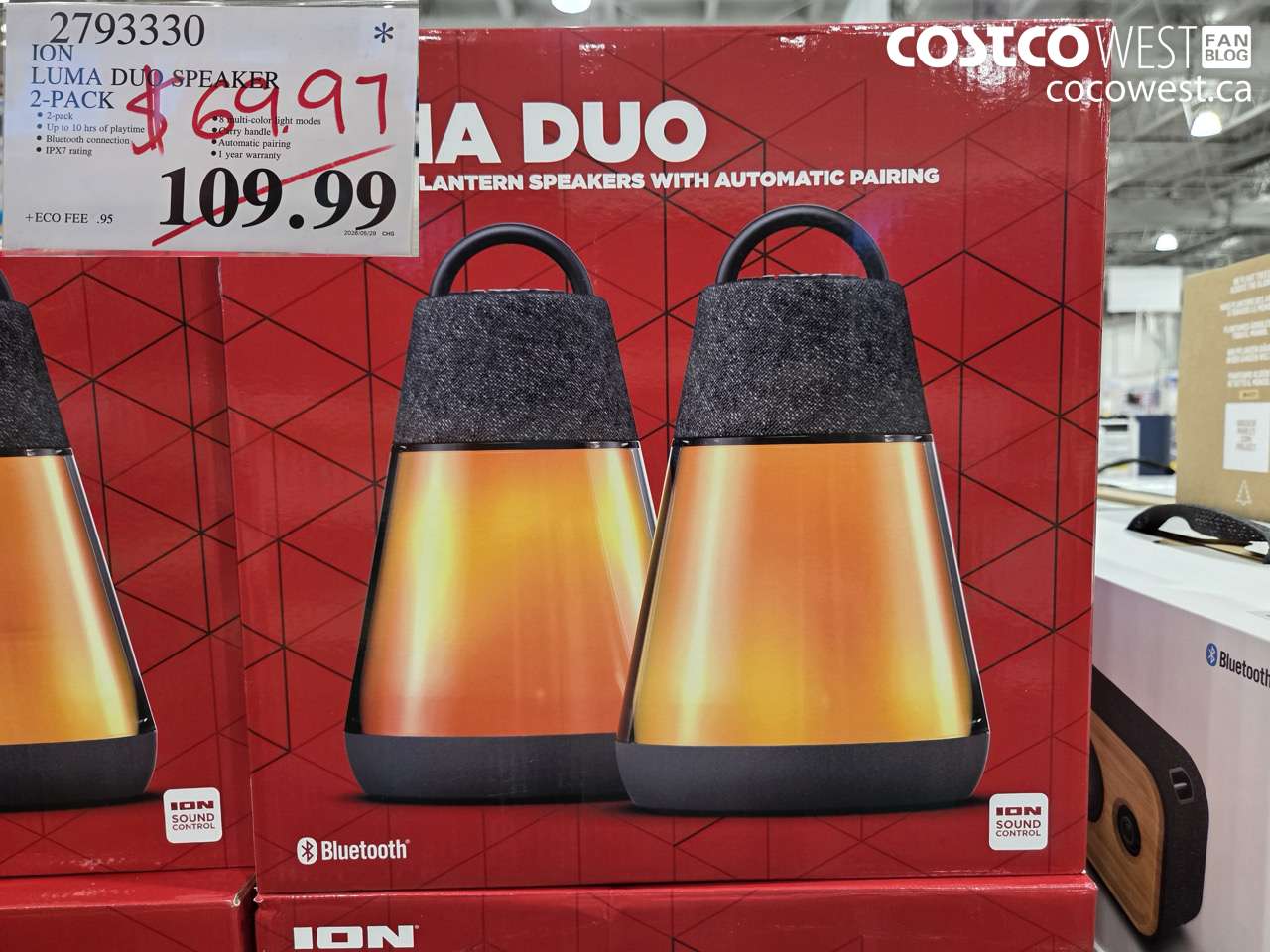 2793330 ION LUMA DUO SPEAKER 2-PACK $69.97