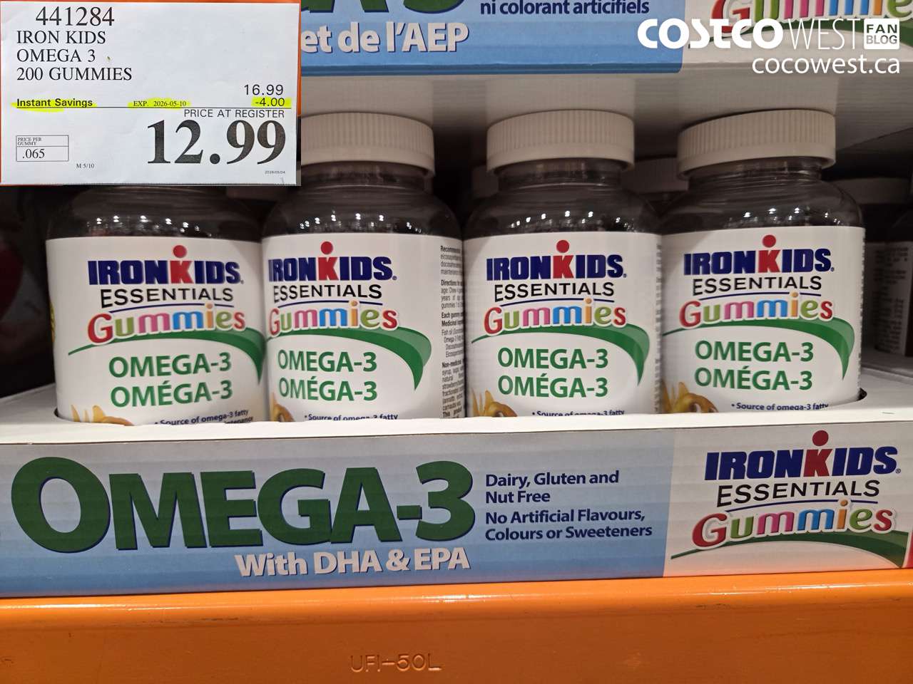 441284 IRON KIDS OMEGA 3 200 GUMMIES ($4.00 INSTANT SAVINGS EXPIRES ON 2026-05-10) $12.99