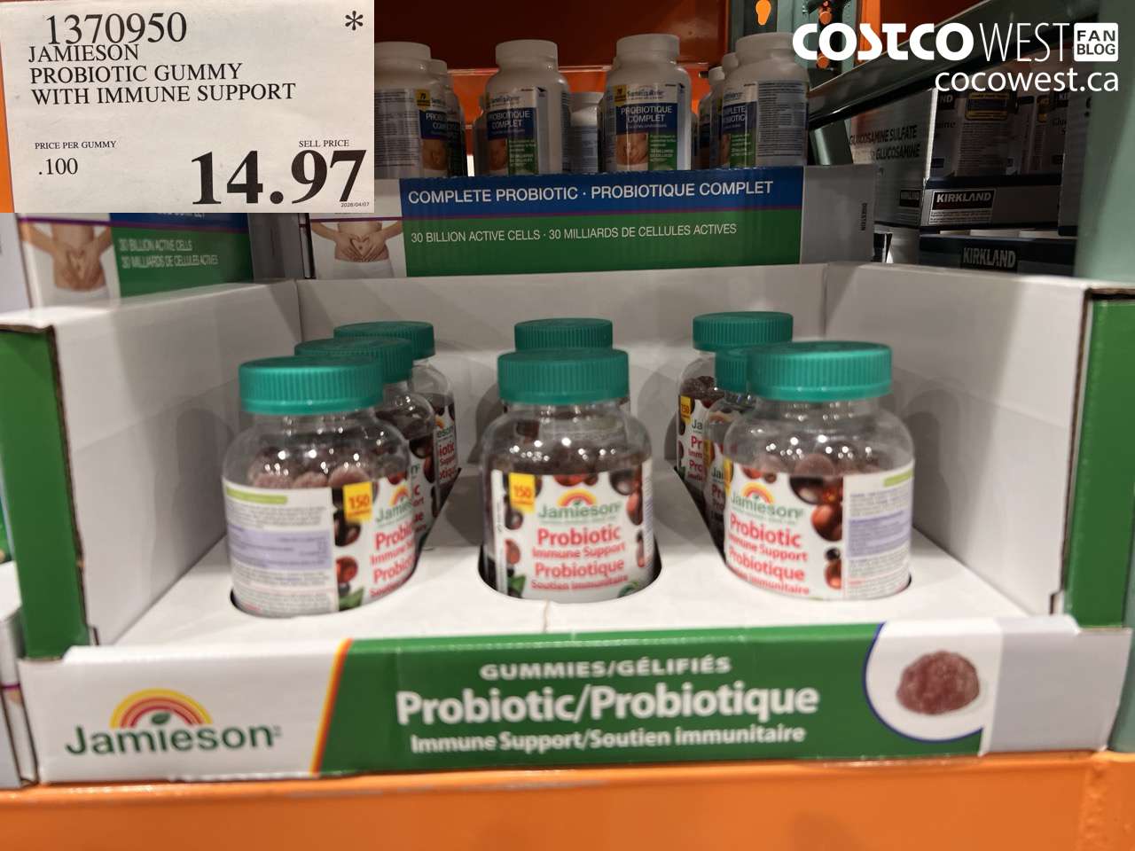 1370950 JAMIESON PROBIOTIC GUMMY WITH IMMUNE SUPPORT $14.97