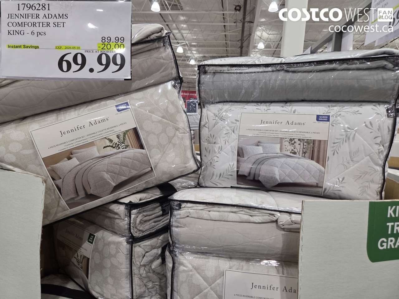 1796281 JENNIFER ADAMS COMFORTER SET KING - 6 PCS ($20.00 INSTANT SAVINGS EXPIRES ON 2026-05-10) $69.99