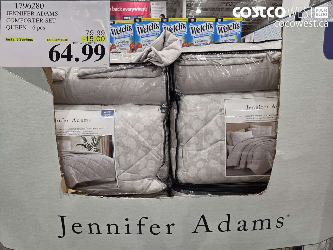1796280 JENNIFER ADAMS COMFORTER SET QUEEN - 6 PCS ($15.00 INSTANT SAVINGS EXPIRES ON 2026-05-10) $64.99