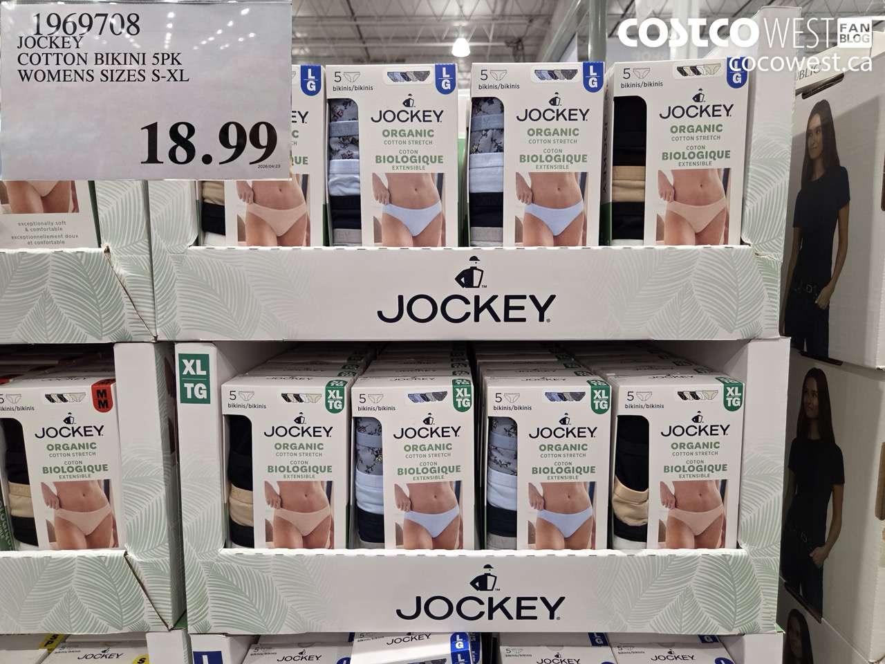 1969708 JOCKEY COTTON BIKINI 5PK WOMENS SIZES S-XL $18.99