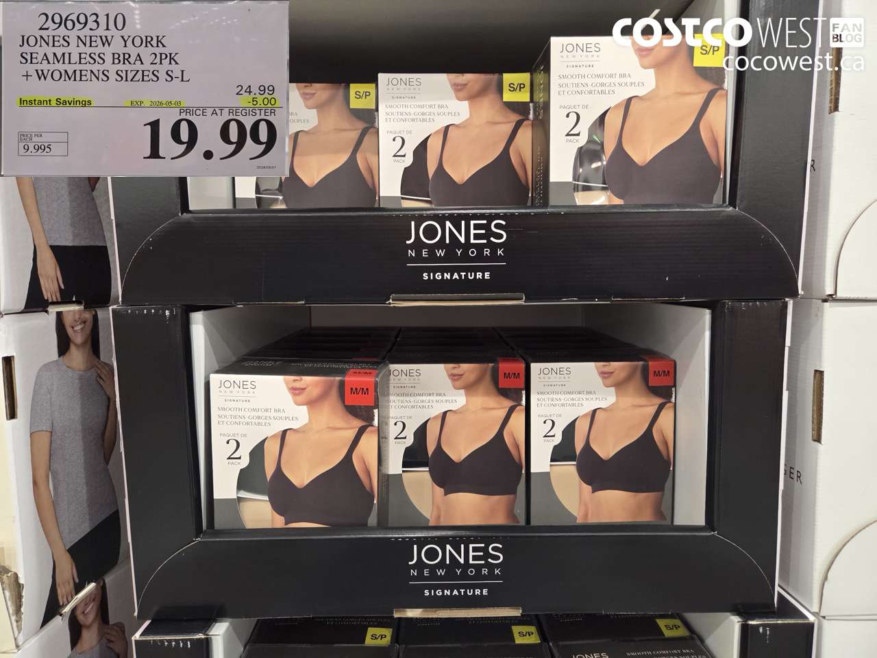 2969310 JONES NEW YORK SEAMLESS BRA 2PK + WOMENS SIZES S-L ($5.00 INSTANT SAVINGS EXPIRES ON 2026-05-03) $19.99