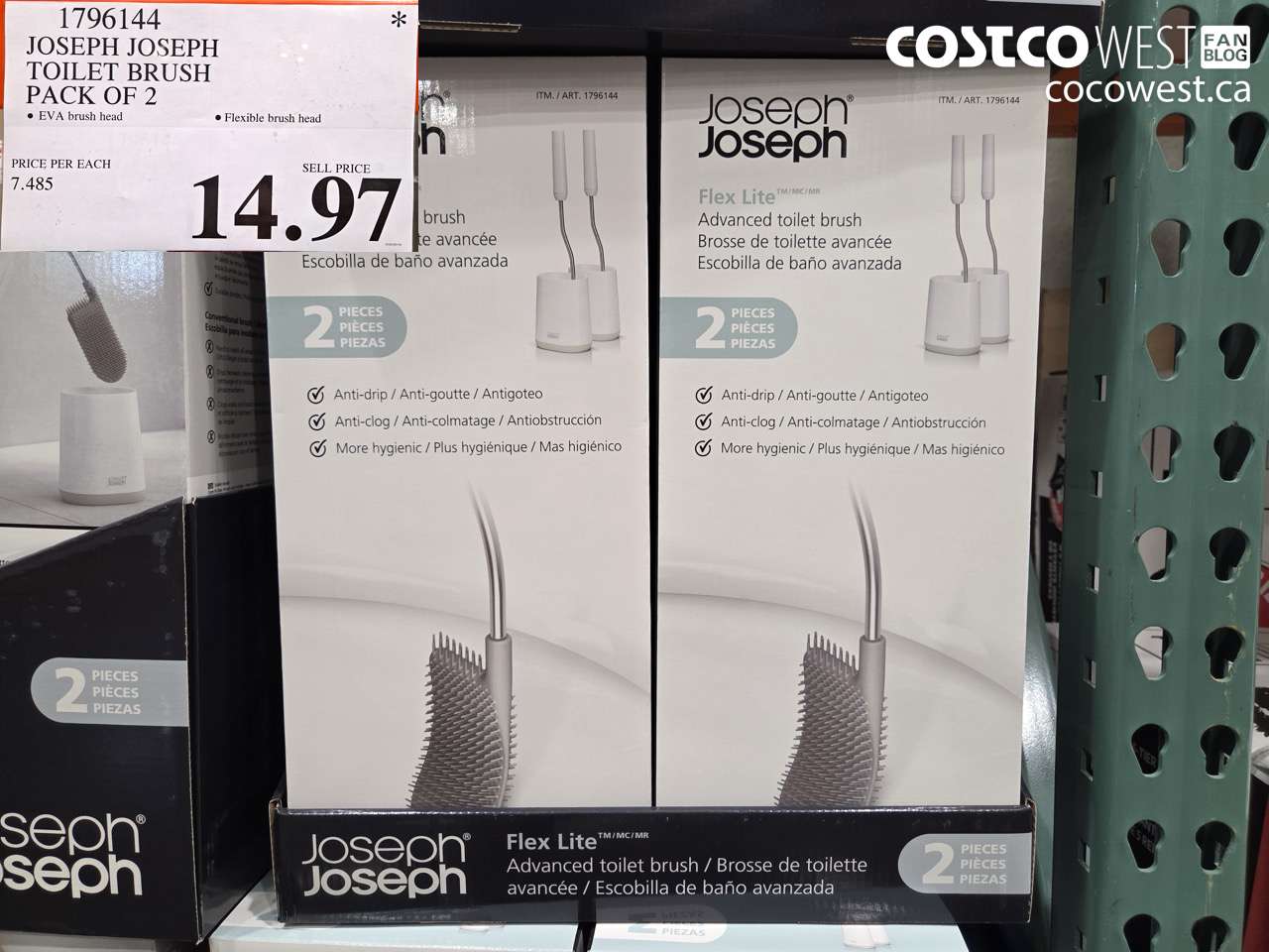 1796144 JOSEPH JOSEPH TOILET BRUSH PACK OF 2 $14.97