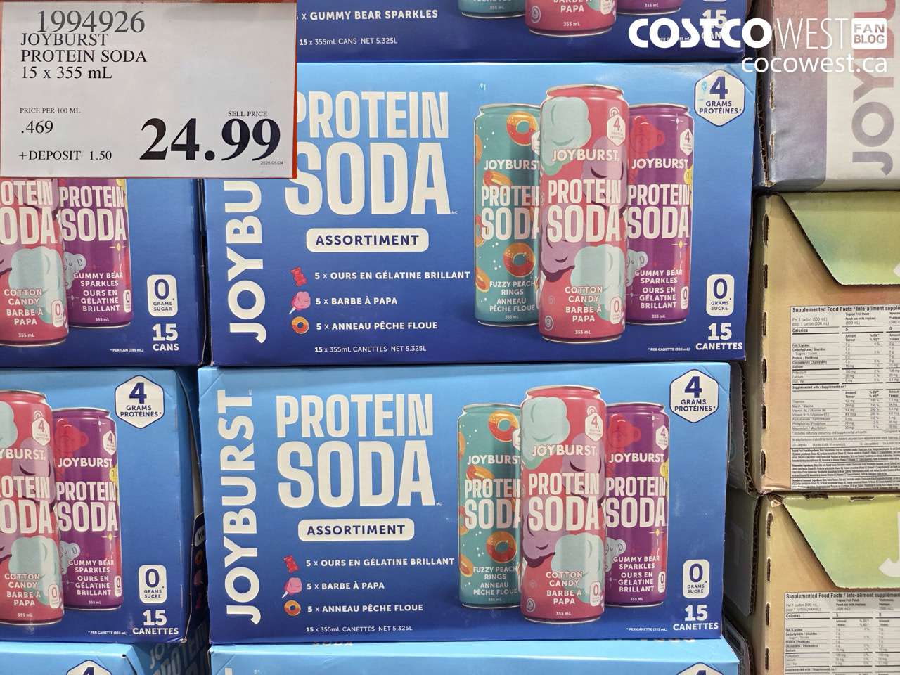 1994926 JOYBURST PROTEIN SODA 15 X 355 ML $24.99