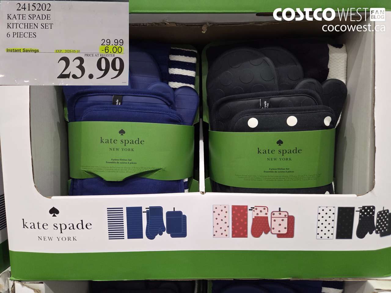 2415202 KATE SPADE KITCHEN SET 6 PIECES ($6.00 INSTANT SAVINGS EXPIRES ON 2026-05-10) $23.99