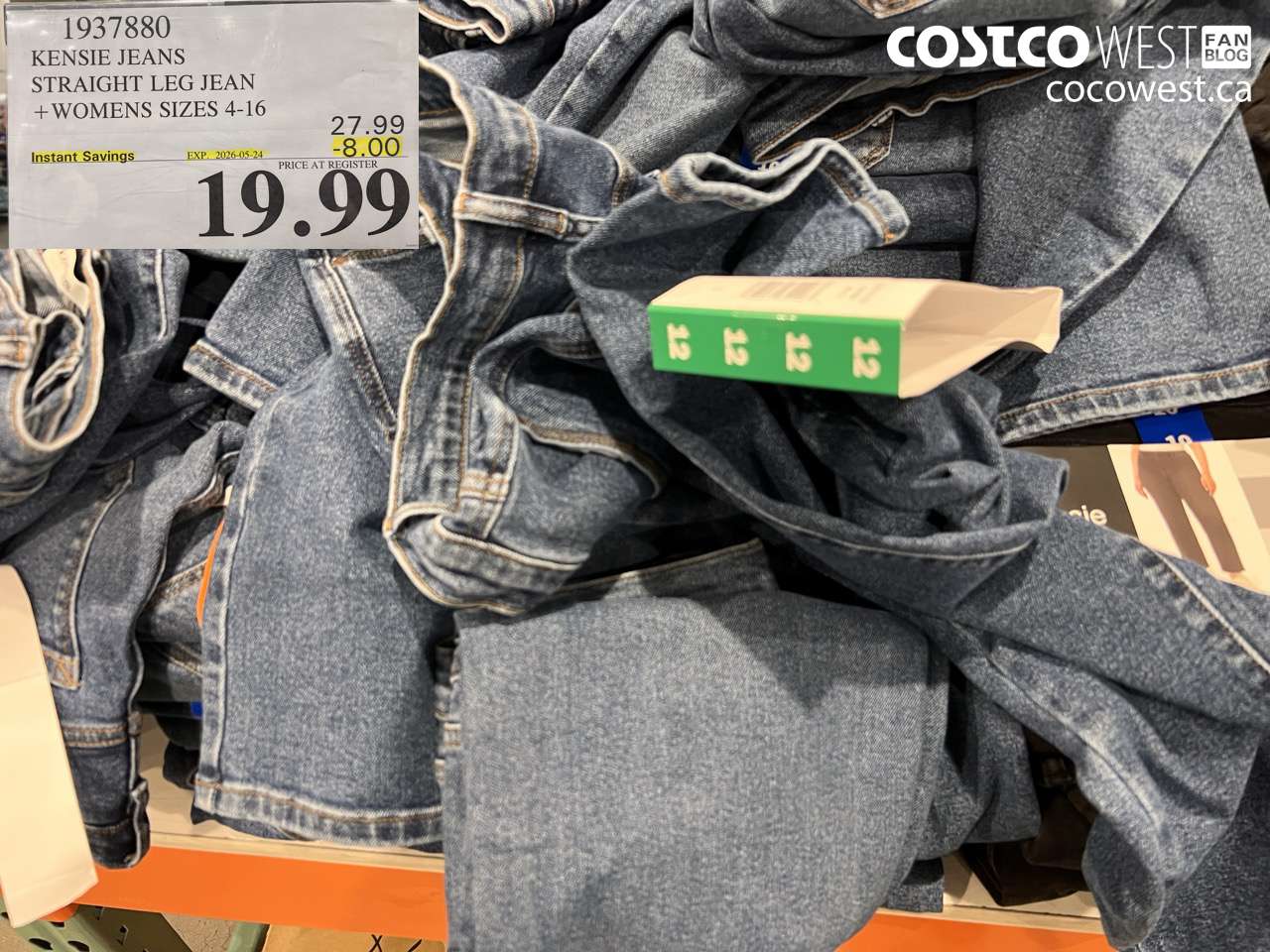 1937880 KENSIE JEANS STRAIGHT LEG JEAN WOMENS SIZES 4-16 ($8.00 INSTANT SAVINGS EXPIRES ON 2026-05-24) $19.99