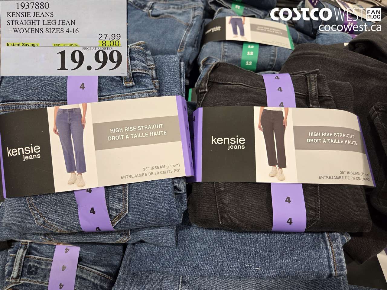 1937880 KENSIE JEANS STRAIGHT LEG JEAN WOMENS SIZES 4-16 ($8.00 INSTANT SAVINGS EXPIRES ON 2026-05-24) $19.99