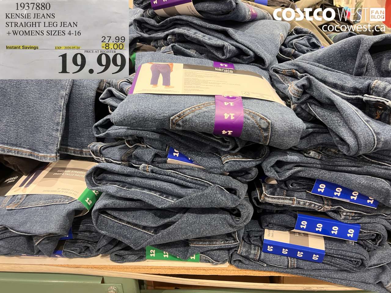 1937880 KENSIE JEANS STRAIGHT LEG JEAN WOMENS SIZES 4-16 ($8.00 INSTANT SAVINGS EXPIRES ON 2026-05-24) $19.99