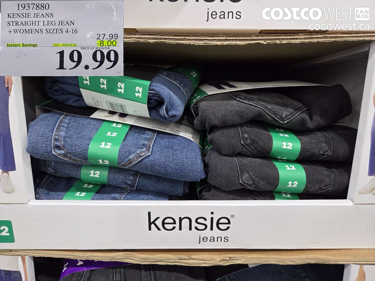 1937880 KENSIE JEANS STRAIGHT LEG JEAN + WOMENS SIZES 4-16 ($8.00 INSTANT SAVINGS EXPIRES ON 2026-05-24) $19.99
