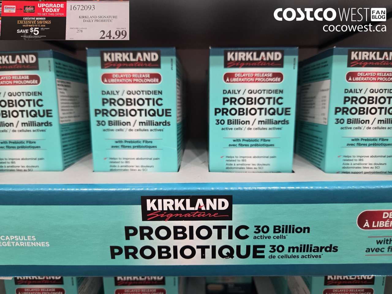 1672093 KIRKLAND SIGNATURE DAILY PROBIOTIC ($5.00 INSTANT SAVINGS EXPIRES ON 2026-05-17) $19.99