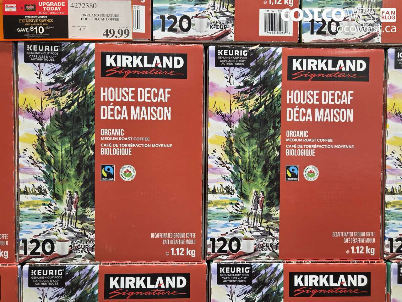 4272380 KIRKLAND SIGNATURE HOUSE DECAF COFFEE ($10.00 INSTANT SAVINGS EXPIRES ON 2026-05-17) $39.99