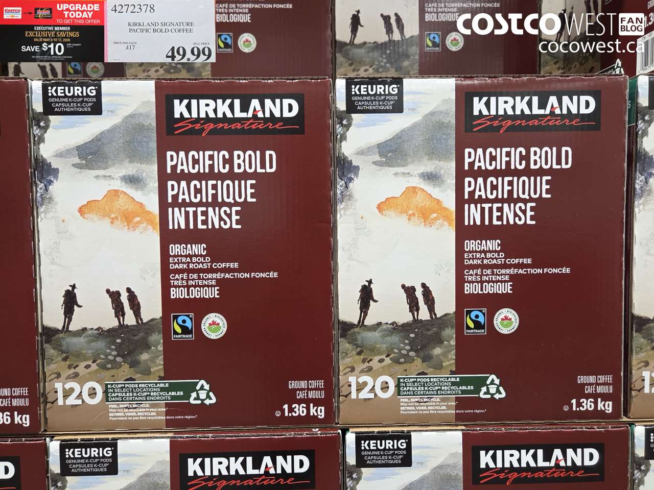 4272378 KIRKLAND SIGNATURE PACIFIC BOLD COFFEE ($10.00 INSTANT SAVINGS EXPIRES ON 2026-05-17) $39.99