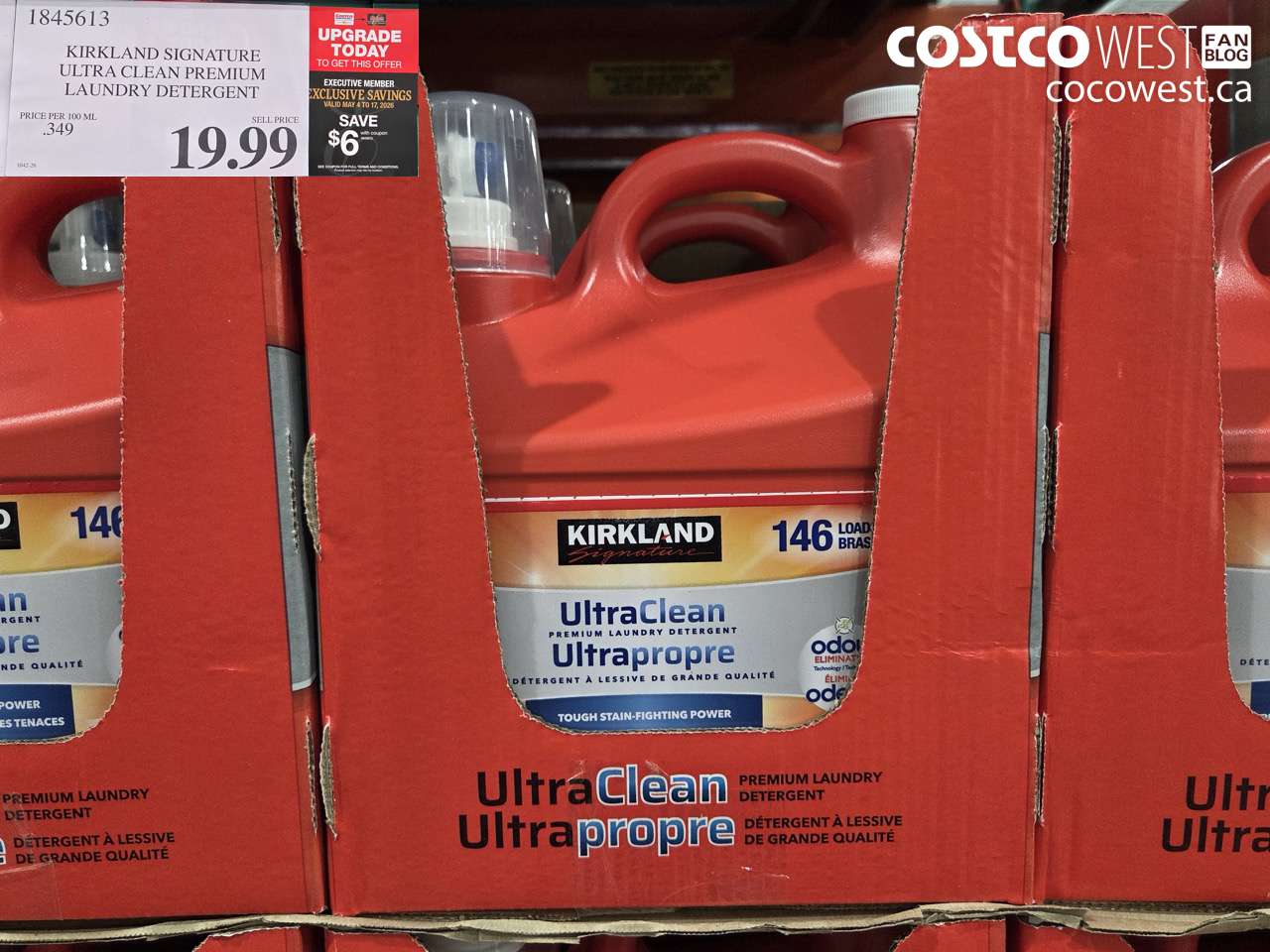 1845613 KIRKLAND SIGNATURE ULTRA CLEAN PREMIUM LAUNDRY DETERGENT ($6.00 INSTANT SAVINGS EXPIRES ON 2026-05-17) $13.99