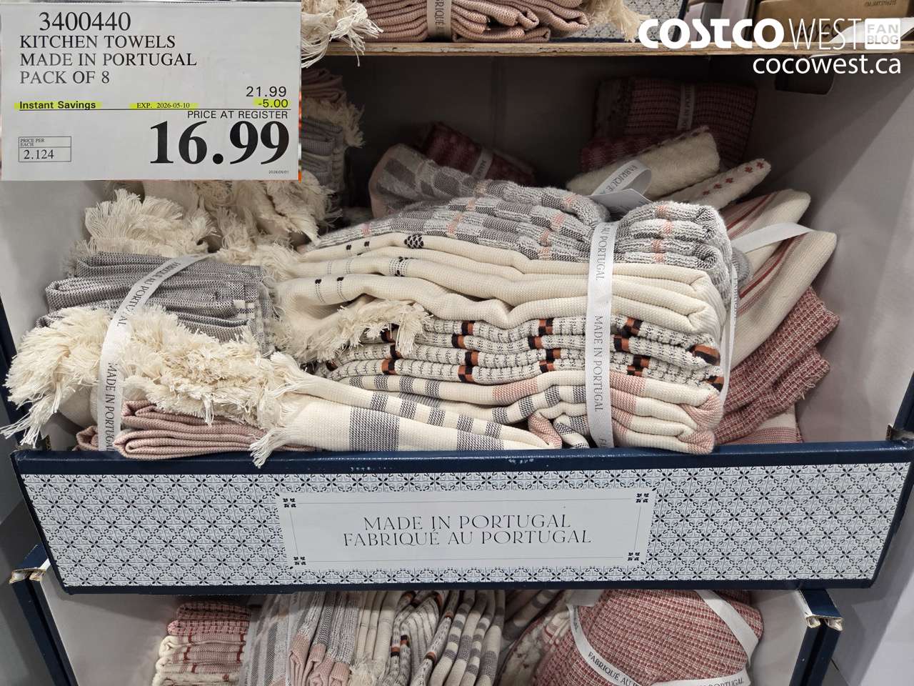 34004440 KITCHEN TOWELS MADE IN PORTUGAL PACK OF 8 ($5.00 INSTANT SAVINGS EXPIRES ON 2026-05-10) $16.99