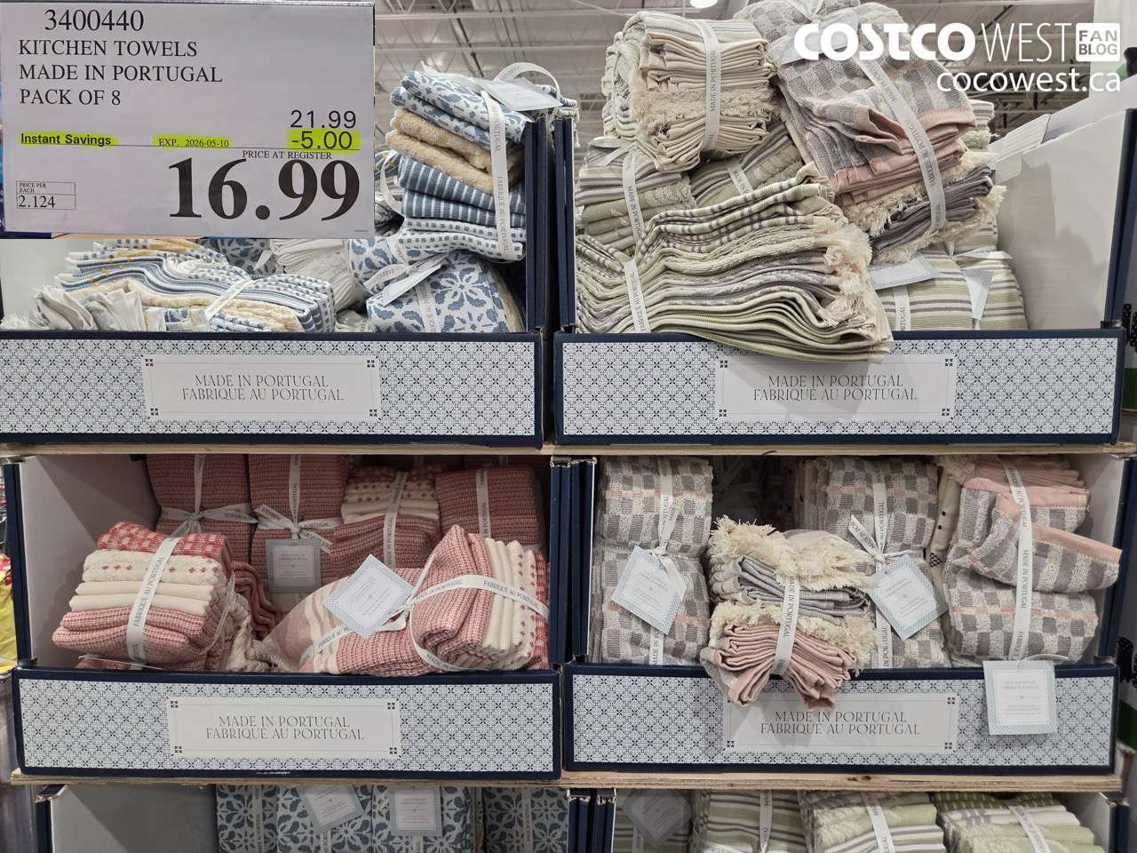3400440 KITCHEN TOWELS MADE IN PORTUGAL PACK OF 8 ($5.00 INSTANT SAVINGS EXPIRES ON 2026-05-10) $16.99
