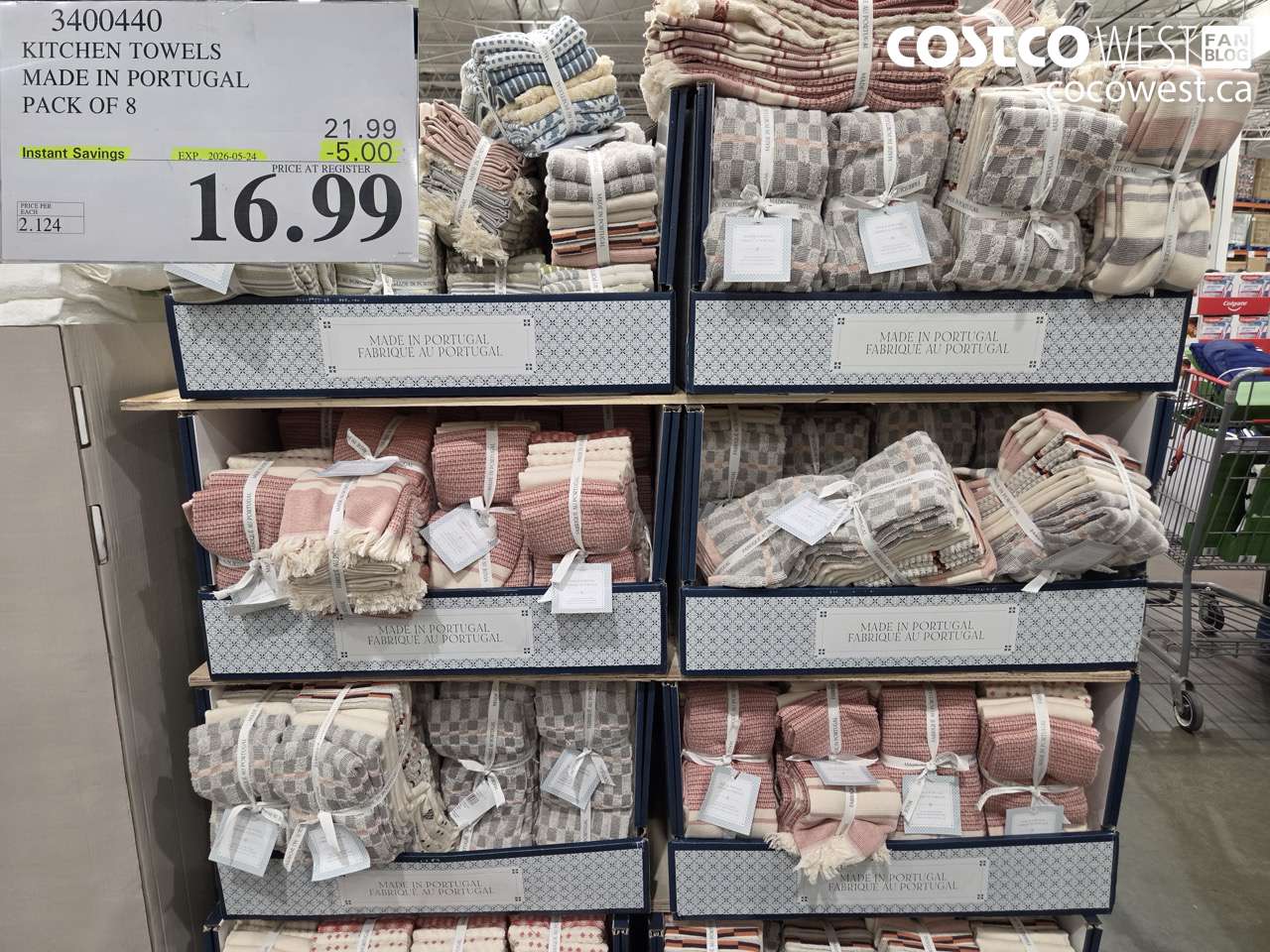 3400440 KITCHEN TOWELS MADE IN PORTUGAL PACK OF 8 ($5.00 INSTANT SAVINGS EXPIRES ON 2026-05-24) $16.99