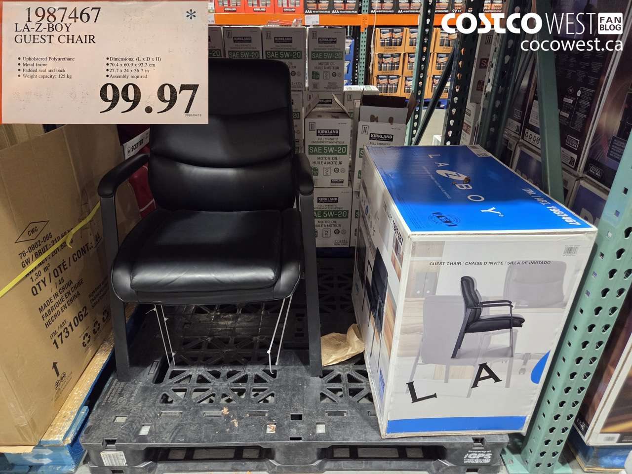 1987467 LA-Z-BOY GUEST CHAIR $99.97