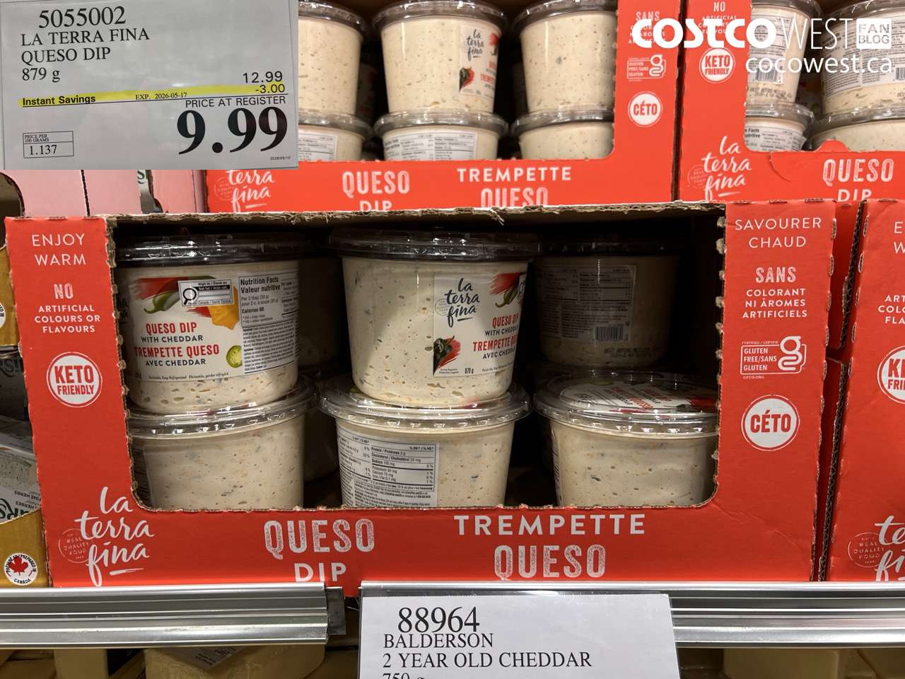 5055002 LA TERRA FINA QUESO DIP 879 G ($3.00 INSTANT SAVINGS EXPIRES ON 2026-05-17) $9.99
