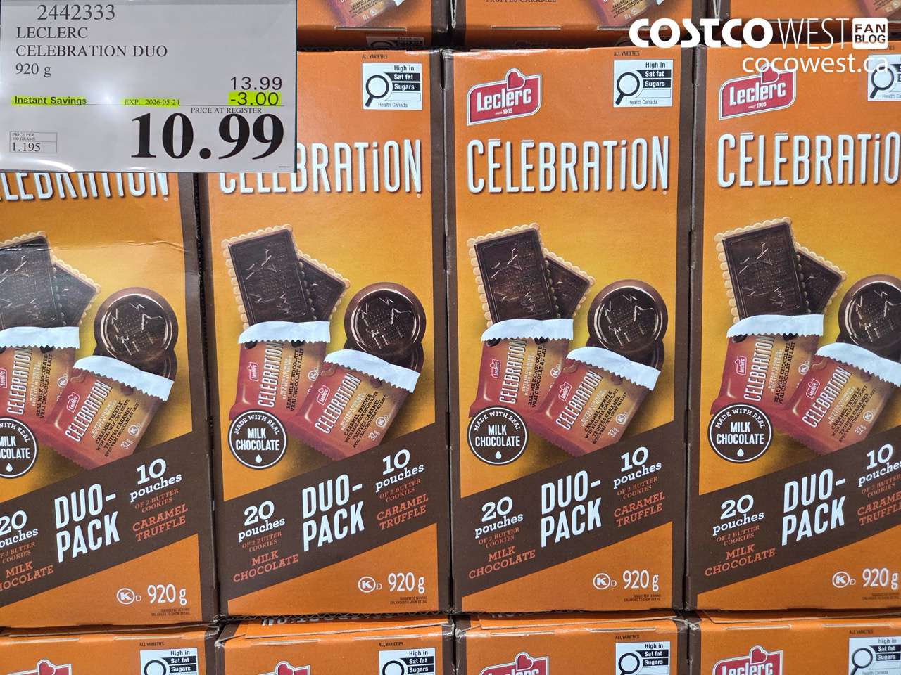 2442333 LECLERC CELEBRATION DUO 920 G ($3.00 INSTANT SAVINGS EXPIRES ON 2026-05-24) $10.99