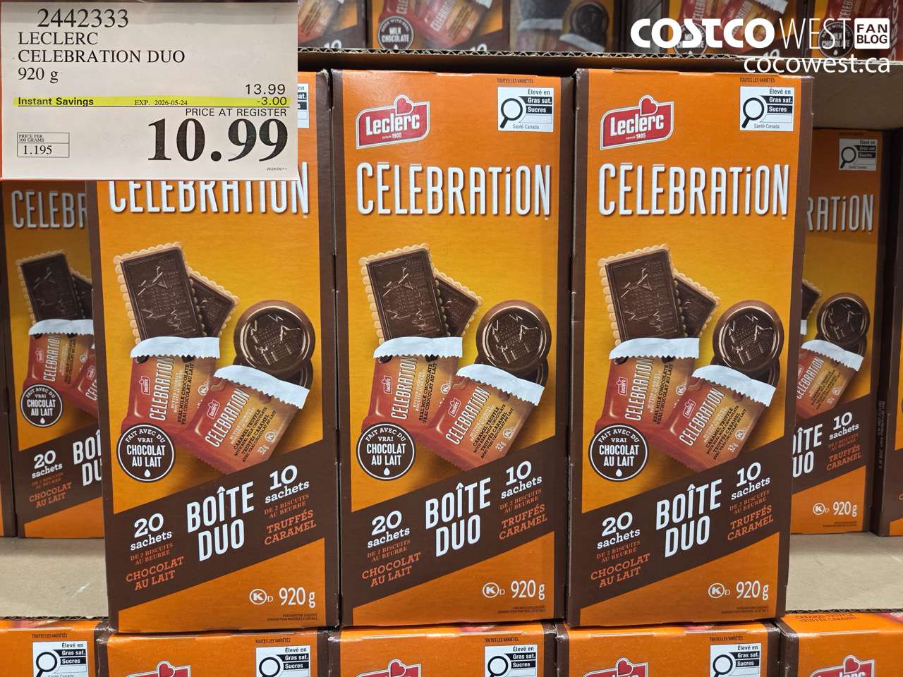 2442333 LECLERC CELEBRATION DUO 920 G ($3.00 INSTANT SAVINGS EXPIRES ON 2026-05-24) $10.99