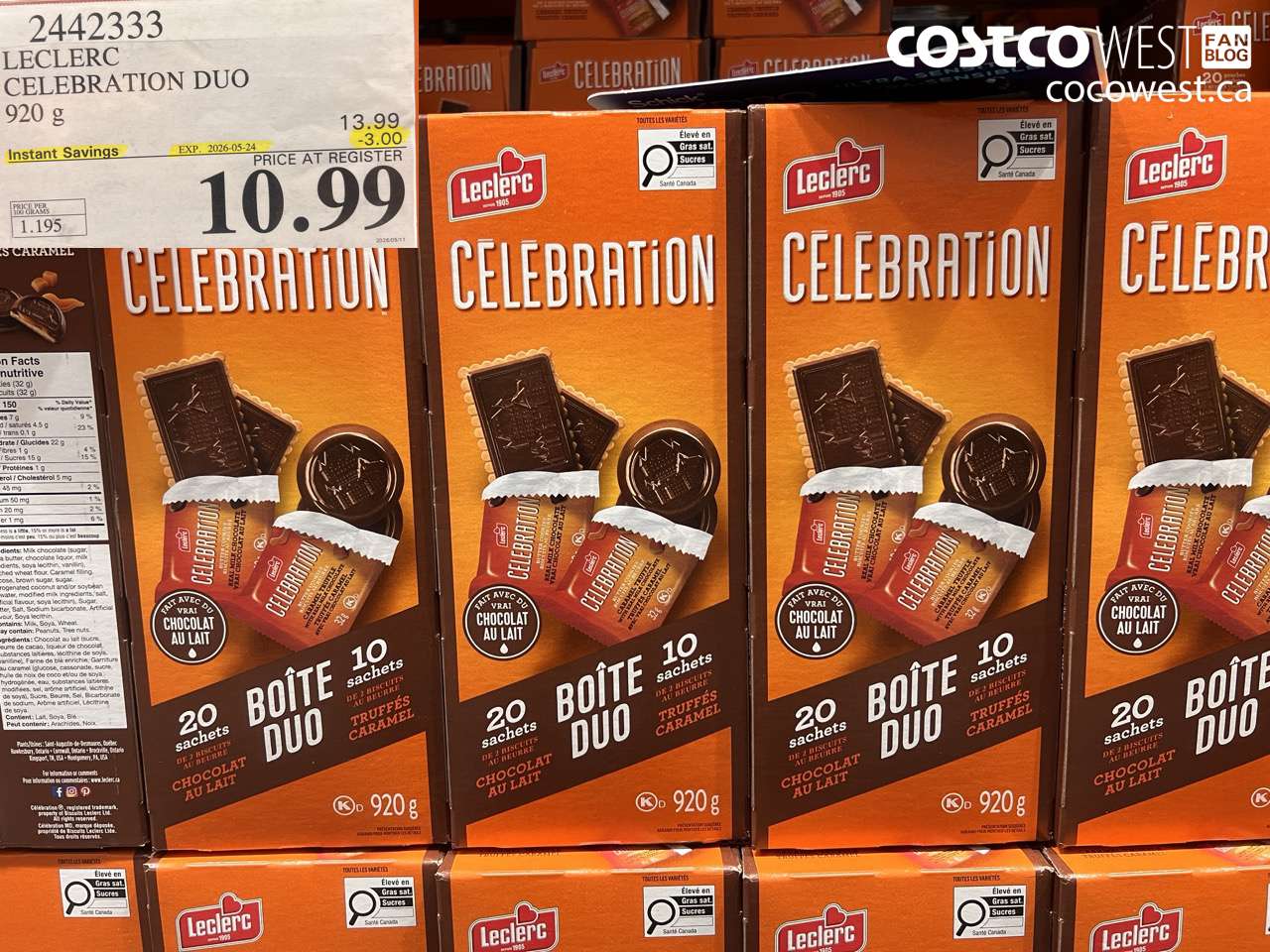 2442333 LECLERC CELEBRATION DUO 920 G ($3.00 INSTANT SAVINGS EXPIRES ON 2026-05-24) $10.99