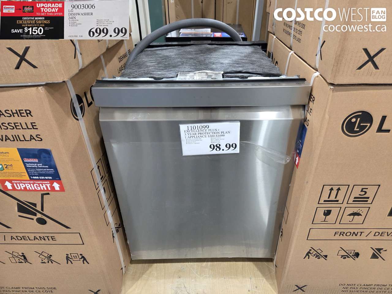 9003006 LG DISHWASHER 24IN ($150.00 INSTANT SAVINGS EXPIRES ON 2026-05-17) $549.99