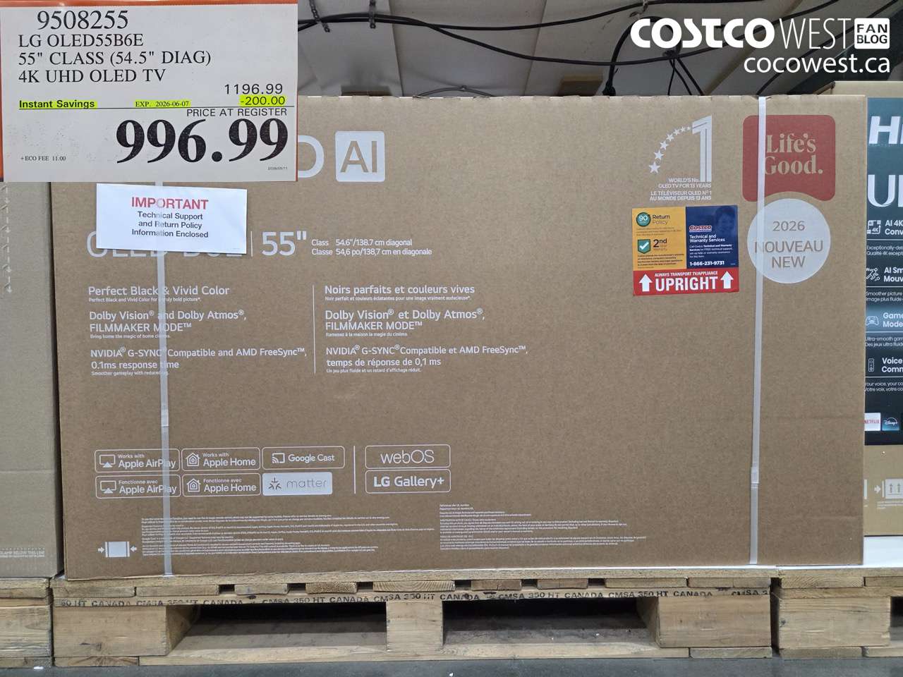 9508255 LG OLED55B6E 55