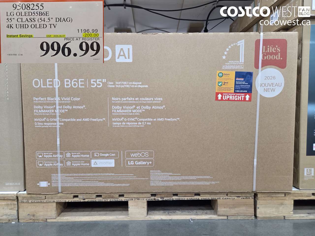9508255 LG OLED55B6E 55