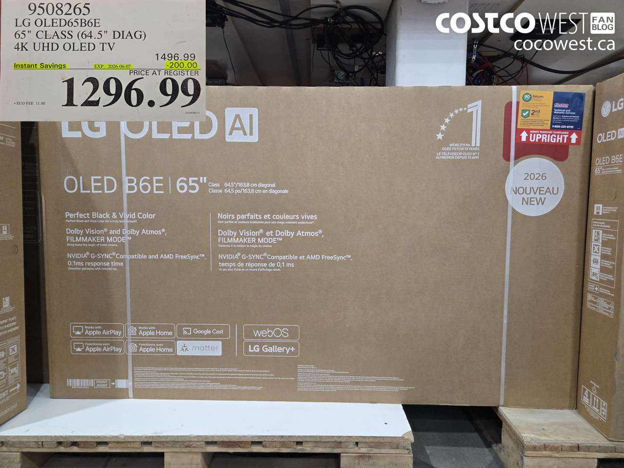 9508265 LG OLED65B6E 65