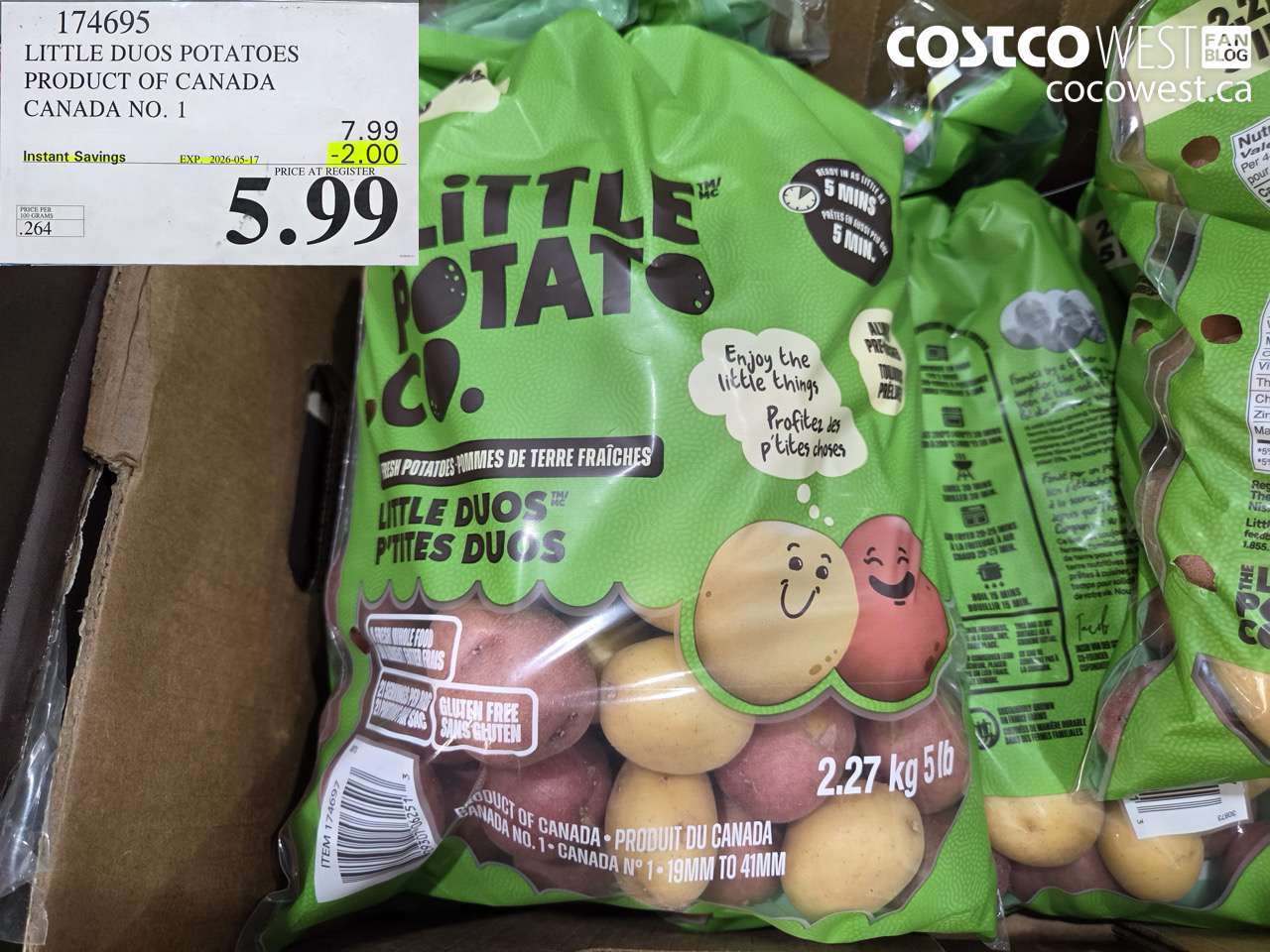174695 LITTLE DUOS POTATOES PRODUCT OF CANADA CANADA NO. 1 ($2.00 INSTANT SAVINGS EXPIRES ON 2026-05-17) $5.99