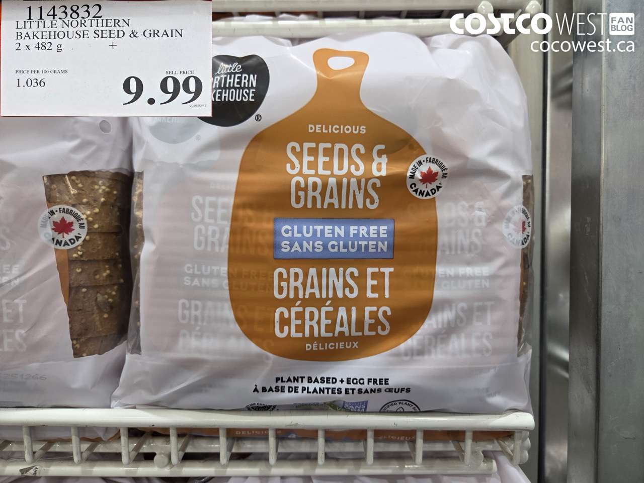 1143832 LITTLE NORTHERN BAKEHOUSE SEED & GRAIN 2 X 482 G $9.99