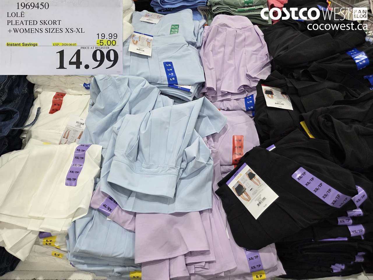 1969450 LOLE PLEATED SKORT + WOMENS SIZES XS-XL ($5.00 INSTANT SAVINGS EXPIRES ON 2026-06-07) $14.99