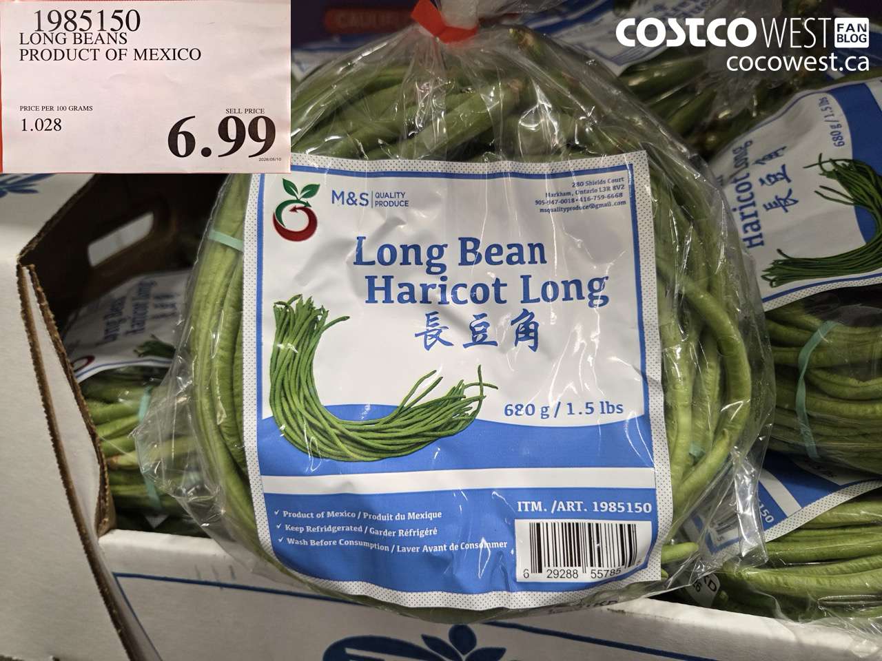 1985150 LONG BEANS PRODUCT OF MEXICO $6.99