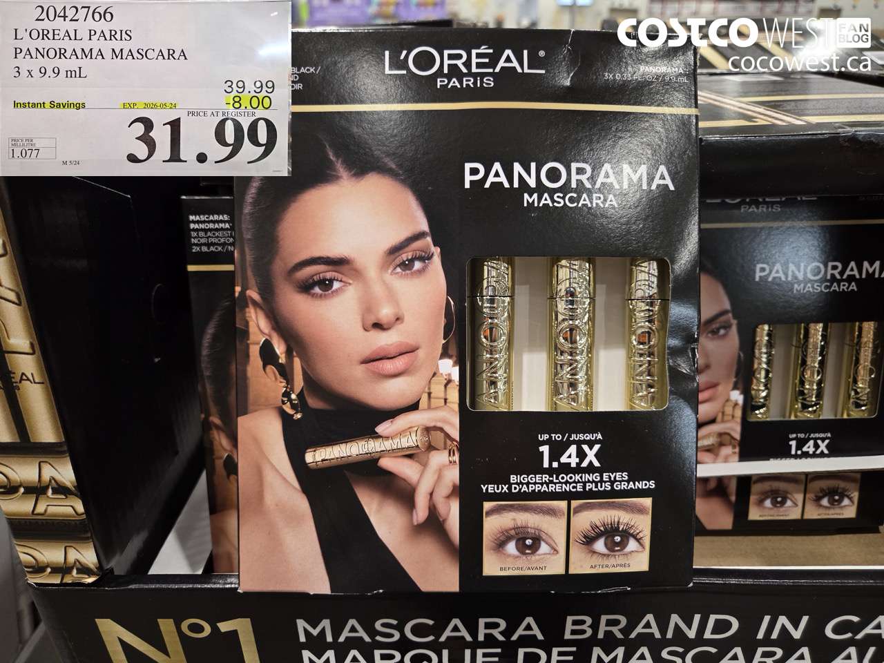 2042766 L'OREAL PARIS PANORAMA MASCARA 3 X 9.9 ML ($8.00 INSTANT SAVINGS EXPIRES ON 2026-05-24) $31.99