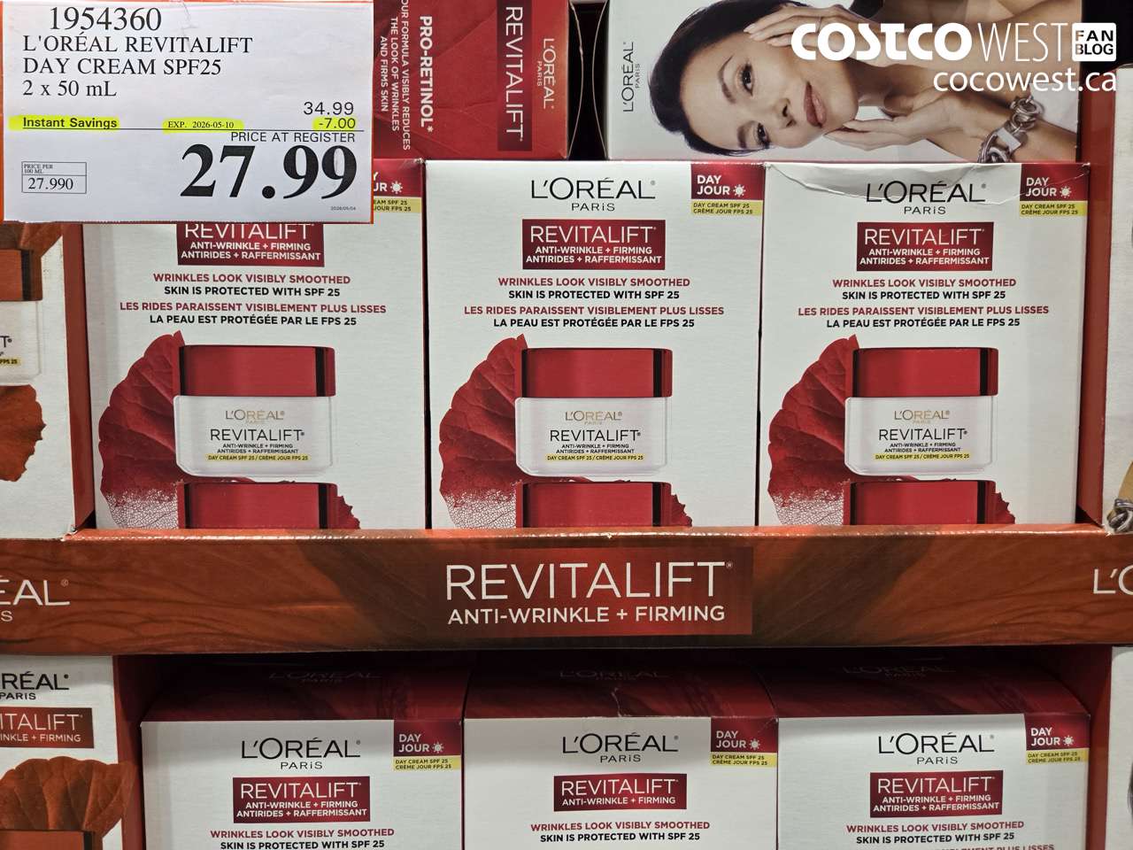1954360 L'ORÉAL REVITALIFT DAY CREAM SPF25 2 X 50 ML ($7.00 INSTANT SAVINGS EXPIRES ON 2026-05-10) $27.99